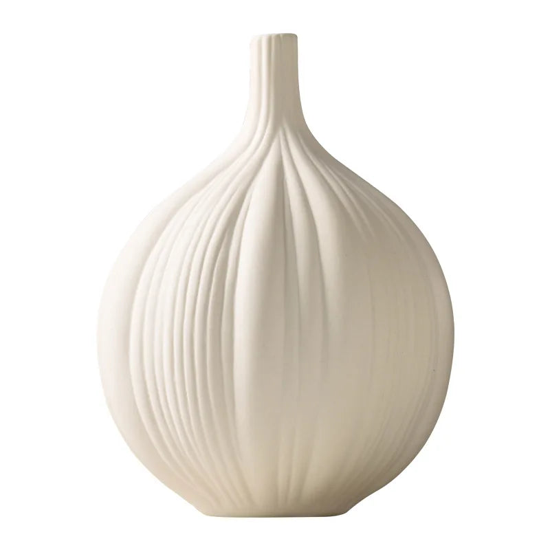 Simple and Creative Simple Elegant Ceramic Vase Decoration Dry Flower Arranger Living Room Advanced Sense of Home Decoration