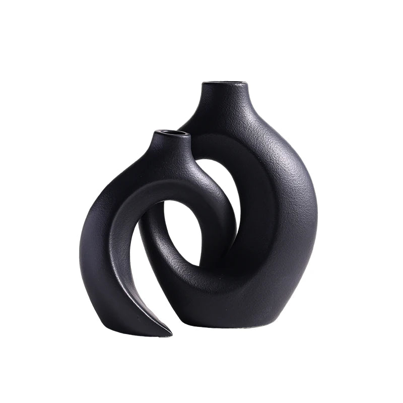 2pc ceramic vase artwork, living room bedroom study cafe and other decorations, Christmas gifts.